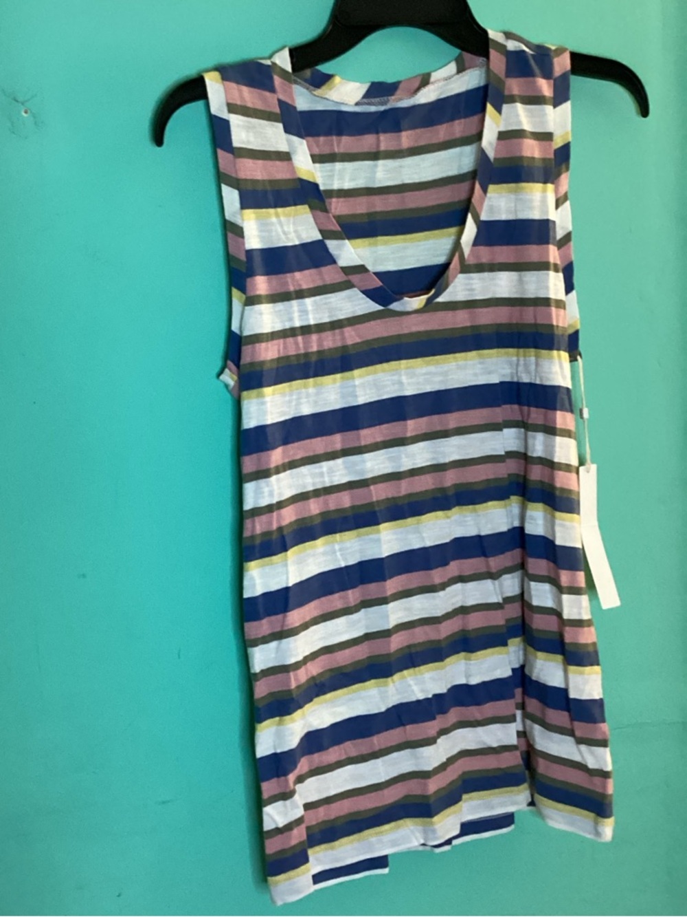 Caslon Women’s Relaxed Striped Tank Top Scoop Neck Size Small NWT